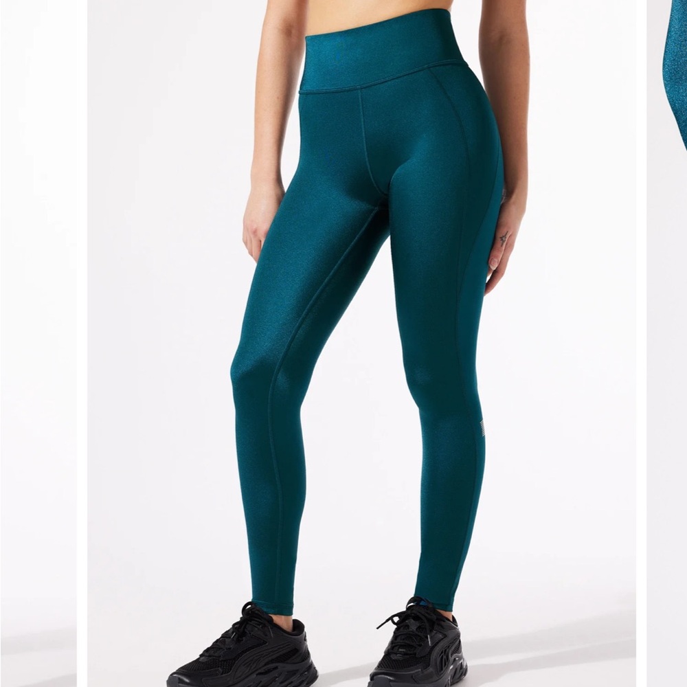 NWT Savage X Fenty | Sky-Hi Gloss Teal Blue Super High-Waist Pocket Leggings